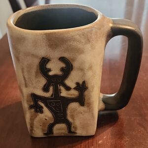Unique Ceramic Mug with Tribal Design Made In Mexico